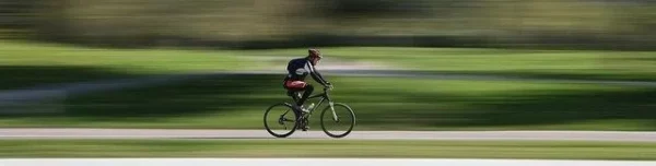 cyclist in a blur